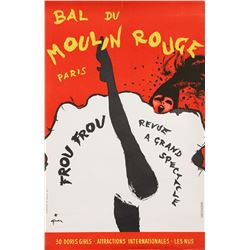 Rene Gruau, Bal du Moulin Rouge, Paris (Frou Frou), Lithograph Poster