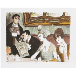 Edward M. Plunkett, Green Cafe, Lithograph,