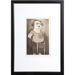 Charles Bragg, Side Show: The Great Phallic, Etching,