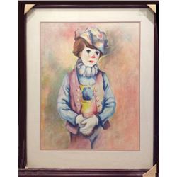 Philippe Alfieri, Child Clown, Lithograph,