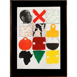 Joe Tilson, Against Apartheid, Lithograph,