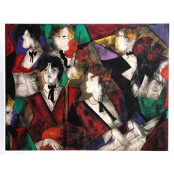 Linda Le Kinff, Grand Orchestre, Serigraph, signed in plate