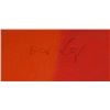 Image 2 : Beverly, Modern Abstract in Orange and Red, Oil Painting, signed u.r.