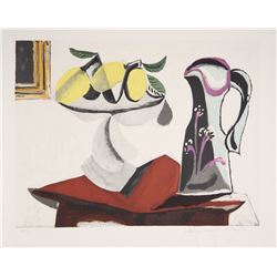 Pablo Picasso, Nature Morte au Citron et a la Cruche, J-149, Lithograph on Arches Paper