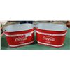 Image 1 : TWO COCA COLA METAL ICE BUCKETS