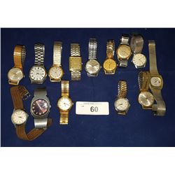 FOURTEEN VINTAGE 17 JEWEL WATCHES