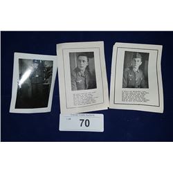 TWO NAZI WWII DEATH CARDS & PHOTO