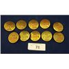 Image 1 : TEN VINTAGE VANCOUVER DRY DOCK WORKERS EMPLOYEE BADGES