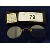 Image 1 : EARLY 1900'S 12KT GOLD EYE GLASSES IN ORIGINAL CASE
