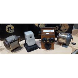 FOUR VINTAGE PENCIL SHARPENERS