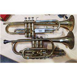 TWO VINTAGE TRUMPETS