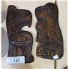 Image 1 : TWO VINTAGE NATIVE CARVED EAGLES