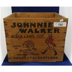 VINTAGE JOHNNY WALKER WHISKEY WOODEN CRATE