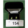 Image 1 : STERLING SILVER PERIDOT & DIAMOND EARRINGS