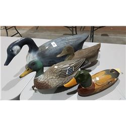 LOT OF 4 DUCK DECOYS