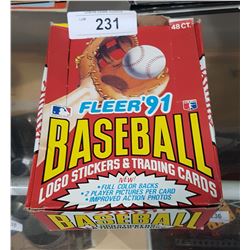 FULL UNOPENED CASE FLEER 1991 BASEBALL CARDS