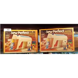 2 VINTAGE MATTEL SEW PERFECT SEWING MACHINES