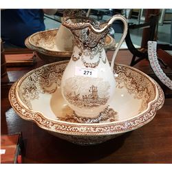 VINTAGE COPELAND SPODE JUG & BASIN