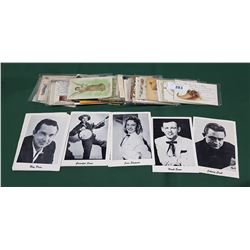 COLLECTION OF VINTAGE POSTCARDS & PICTURES OF FAMOUS MUSICIANS