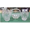 Image 1 : LOT OF 3 LARGE CRYSTAL PIECES