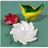 Image 1 : LOT OF 3 MURANO ART GLASS PIECES