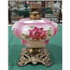 Image 1 : ANTIQUE VICTORIAN HANDPAINTED OIL LAMP