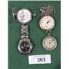 Image 1 : 2 VINTAGE POCKET WATCHES, BEE METER, & VICTORINOX MEN'S WATCH