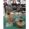 Image 1 : LOT OF 4 ANTIQUE OIL LAMPS