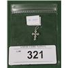 Image 1 : STERLING SILVER DIAMOND CROSS PENDANT