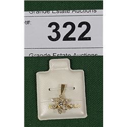 10KT GOLD CUBIC ZIRCONIA STAR PENDANT