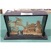 Image 1 : ASIAN HAND CARVED SCENE IN DISPLAY CASE