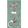 Image 1 : 3 PAIRS AUTHENTIC PRISON HANDCUFFS & KEYS