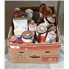 Image 1 : BOX LOT OF OIL TINS