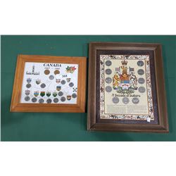 2 FRAMED COIN SETS