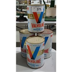 4 VALVOLINE OIL QUARTS-FULL