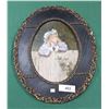 Image 1 : ANTIQUE OIL ON BOARD OF GIRL