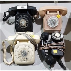 4 VINTAGE ROTARY DIAL TELEPHONES