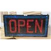 Image 1 : DOUBLE SIDED VINTAGE LIGHT UP OPEN SIGN
