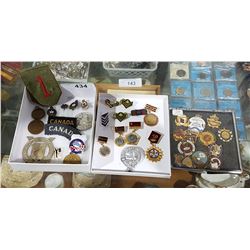 COLLECTION OF MEDALS, PINS, PATCHES ETC