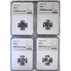 Image 1 : 1939 & 1945-P-D-S MERCURY DIMES, NGC MS-65