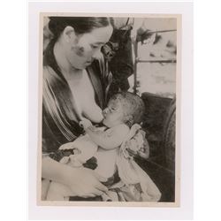 Nagasaki Original Photograph of a Mother and Child by Yosuke Yamahata