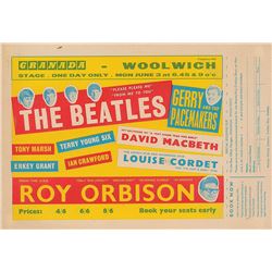 Beatles 1963 Granada Cinema Handbill