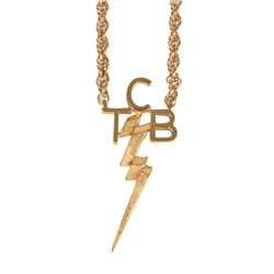 Elvis Presley 14K Gold TCB Necklace