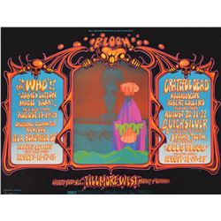 Grateful Dead and The Who Fillmore Concert Poster