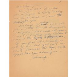 Miles Davis Handwritten Letter