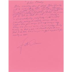 Fats Domino Handwritten Lyrics for 'Blue Monday'