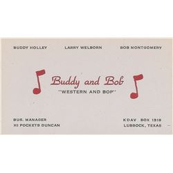 Buddy Holly Business Card