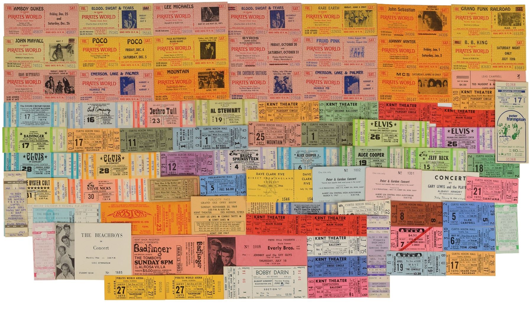 Rock Concert Collection Collection of Rock Concert Tickets