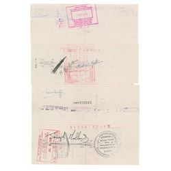 Badfinger Group of (4) Signed Checks