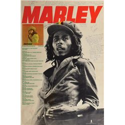 Bob Marley and The Wailers Signed 1976 Poster